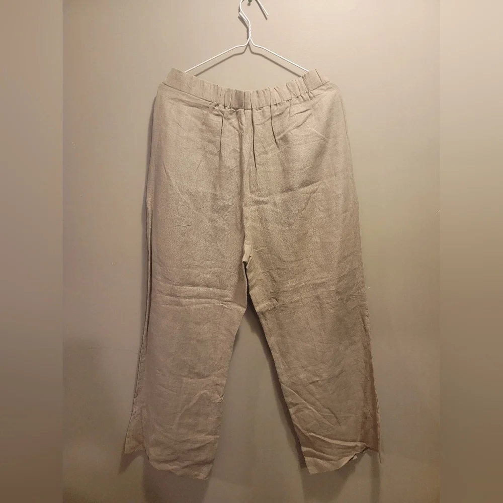 Biscote Taupe/Light Brown/Cream Trousers - Picture 7 of 9